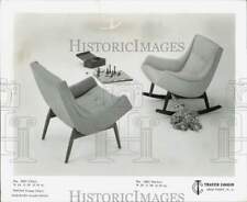 1958 Press Photo Molded Designer Scoop Chairs, Regular Legs And Rocker Versions picture