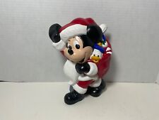 Vintage Mickey Mouse Santa Ceramic Painted 9'' Stamped Walt Disney Pre Owned picture