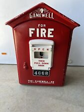 Vintage GAMEWELL Fire Alarm Call Box Pull Station Fireman w/ Mechanism picture