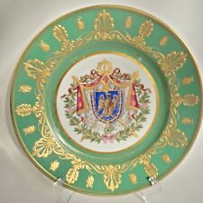 French Empire Old Paris Eagle Heraldic Plate for Napoleon's Marechal Lefebvre  picture