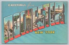 Rochester New York, Large Letter Greetings, Vintage Postcard picture