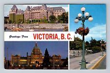 Victoria British Columbia-Canada, Landmark Greetings, Vintage c1966 Postcard picture