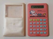 Vintage Canon LC-33 Calculator Snoopy Woodstock Peanuts Pink & Case WORKING picture
