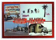 Postcard Nome, AK Alaska multi view Iditarod Race Finish Golf Street Hotel AJ1 picture