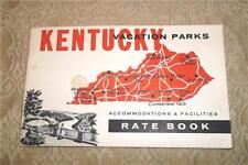 RARE VINTAGE TRAVEL GUIDE BOOK KENTUCKY VACATION PARKS ACCOMMODATIONS FACILITIES picture