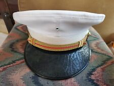 USMC Marine Corps Dress Blue Blues Cap Hat Barracks Cover Officer Size 7 1/4 picture