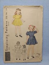 Simplicity 2753 Pattern Child's Dress & Pantie Complete Unprinted Pre-Cut Size 6 picture