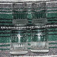 Set Of 4 Crown Royal Diamond Cut 8 oz Whiskey Rock Glasses , New picture