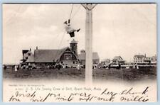 1905 U.S. LIFE SAVING CREW DRILL BRANT ROCK MA LIFEGUARDS ROTOGRAPH POSTCARD picture