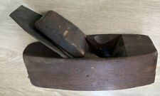 FINE 19thC Antique Wood & Cast Steel Coffin Plane Oval picture