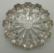 Clear Crystal Vintage Ashtray 5 1/2” Heavy picture