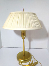 Vintage FMC Gold Brass Metal with pleaded ivory shade table lamp  picture