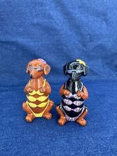 NIB Bikini Doxie Wiener Dachshund Dogs Magnet Kissing Salt And Pepper Shakers picture