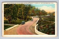 Wheeling WV-West Virginia, Nat'l Highway To St. Clairsville OH, Vintage Postcard picture