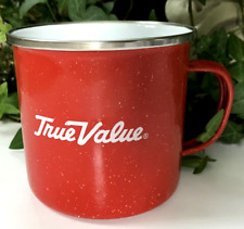 True Value Hardware Red Speckled Enameled Finish Metal 14 oz Coffee Camp Cup Mug picture
