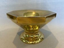 Vintage Large & Heavy Brass Octagonal Shaped Footed Planter, 12