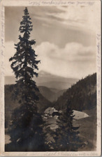 RPPC Zastler Hut Feldberg Germany 1931 Summer Hiking Trail Black Forest Loch picture