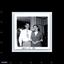 Vintage Square Photo MAN AND WOMAN IN ROOM 1954 picture
