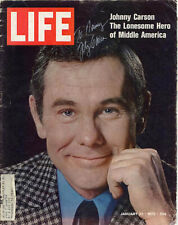 JOHNNY CARSON - INSCRIBED MAGAZINE COVER SIGNED picture
