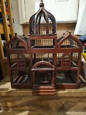 Antique Wooden Bird Cage, Antique French Home Decor, Antique Bird Cage. picture