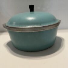 Vintage Club Aluminum Turquoise 4 Quart Dutch Oven Stock Pot Pan w/Domed Lid picture