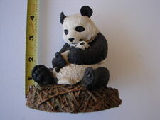 AUS-BEN STUDIOS GIANT PANDA & BABY HAND CRAFTED COLD CAST BRONZE 1989 RETIRED picture