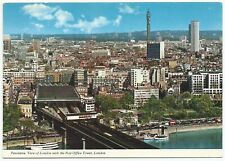 London England, Vintage Postcard, Panaromic View w/ Post Office Tower picture