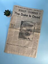 1979 Los Angeles Herald Examiner June 12 - The Duke Is Dead picture