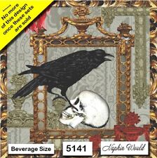 (5141) TWO Paper BEVERAGE / COCKTAIL Decoupage Art Craft Napkins - HALLOWEEN picture