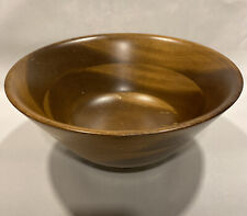 Vintage MCM Turned Wood BOWL w/ STERLING SILVER BASE picture