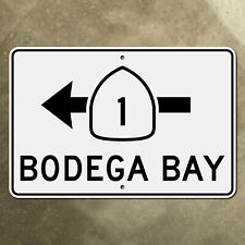 California Pacific Coast Highway 1 Bodega Bay road guide sign arrow 1957 21x14 picture