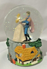 Vintage 1990's 6” Disney Enesco Sleeping Beauty Waltz Snow globe Music Box picture