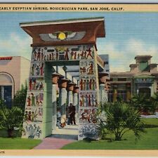 c1940s San Jose, Cali Egyptian Shrine Repica Karnak Temple Rosicrucian Park A201 picture
