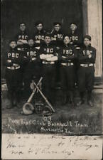 1910 RPPC Monticello,IA Press Boys Club Baseball Team 1909 PBC Jones County picture