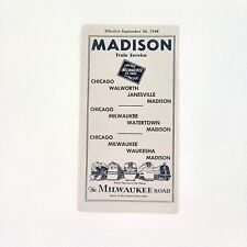 1948 Milwaukee Road Railroad Madison Train Service Timetable Wisconsin Hiawatha picture