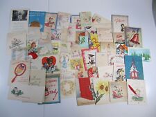 Vintage 1940s 1950s Greeting Card, Invitation Lot over 60 items picture