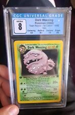 2000 Pokemon Team Rocket 1st Edition #14 Dark Weezing-Holo CGC  8 NM with SWIRL picture