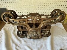 Antique Hay Unloader Drop Pulley O.K. Meyers Cast Iron 19th c. As Is. See Pics picture