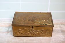 Antique Gilded Bronze Dore Putti Cherub Jewelry Trinket Casket Box picture