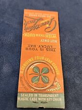 1930’S U.S.D.A. CERTIFIED 4 LEAF CLOVERS, $.25 or 5 FOR $1, MATCHBOOK COVER picture
