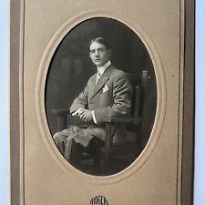 Antique Cabinet Card Photograph Handsome Dapper Young Man Seattle WA picture