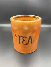 Vintage 1960’s Holiday Designs Yellow Mustard Color No Lid Ceramic Tea Canister picture