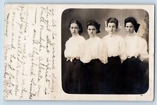Fergus Falls Minnesota MN Postcard RPPC Photo Pretty Girls 1908 Posted Antique picture