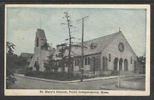 1926 ST MARYS CHURCH POINT INDEPENDENCE MASS POSTCARD POINT INDEPENDENCE CANCEL picture