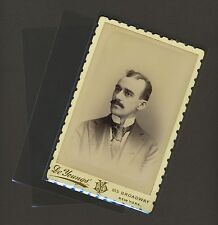100 Cabinet Card Photo Sleeves Pack/Lot Clear Poly Archival Safe  picture