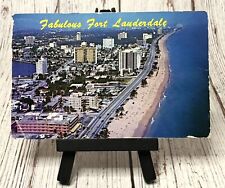 Fabulous Fort Lauderdale Beach Aerial View Vintage Postcard picture