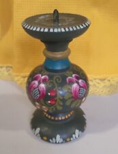  Floral Candlestick Holder Hand painted Made In Germany Vintage  picture
