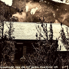 c.1936 Cloud Cap Inn Mt Hood River Oregon RPPC Parkdale Crag Rats Search Rescue picture