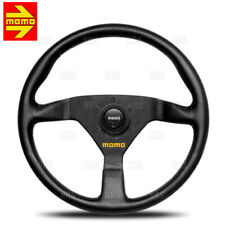 Momo Veloce Racing 350Mm Black Leather Yellow Stitching Spokes V-1 picture