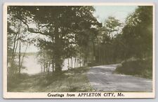 GREETINGS FROM APPLETON CITY MISSOURI, SCENIC ROAD VIEW, ST. CLAIR COUNTY MO PC picture